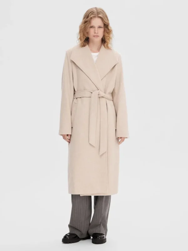 SELECTED SKÄRPFÖRSEDD KAPPA Beige New