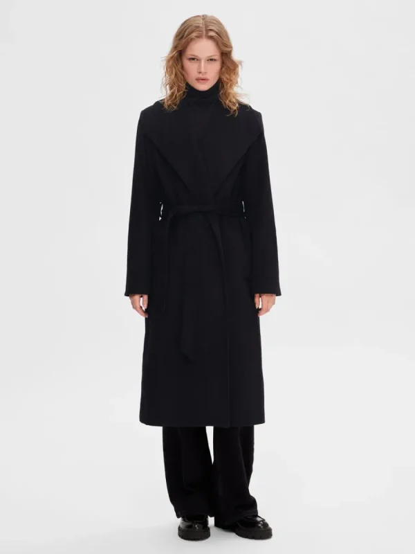 SELECTED SKÄRPFÖRSEDD KAPPA Black Outlet