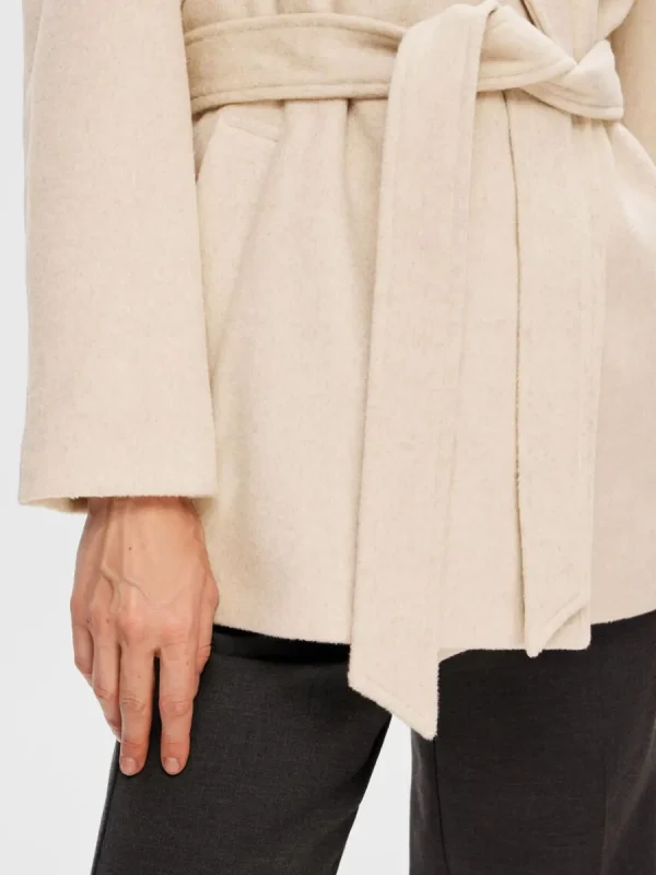 SELECTED SKÄRPFÖRSEDD KAPPA Beige Best