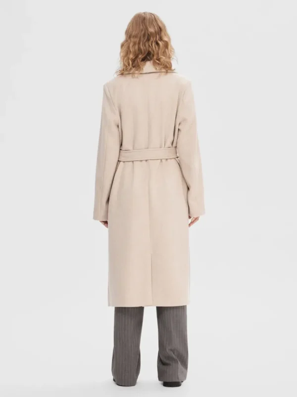 SELECTED SKÄRPFÖRSEDD KAPPA Beige New