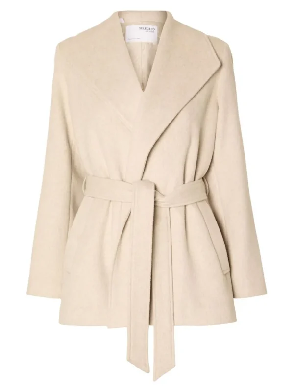 SELECTED SKÄRPFÖRSEDD KAPPA Beige Best
