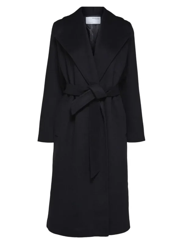 SELECTED SKÄRPFÖRSEDD KAPPA Black Outlet