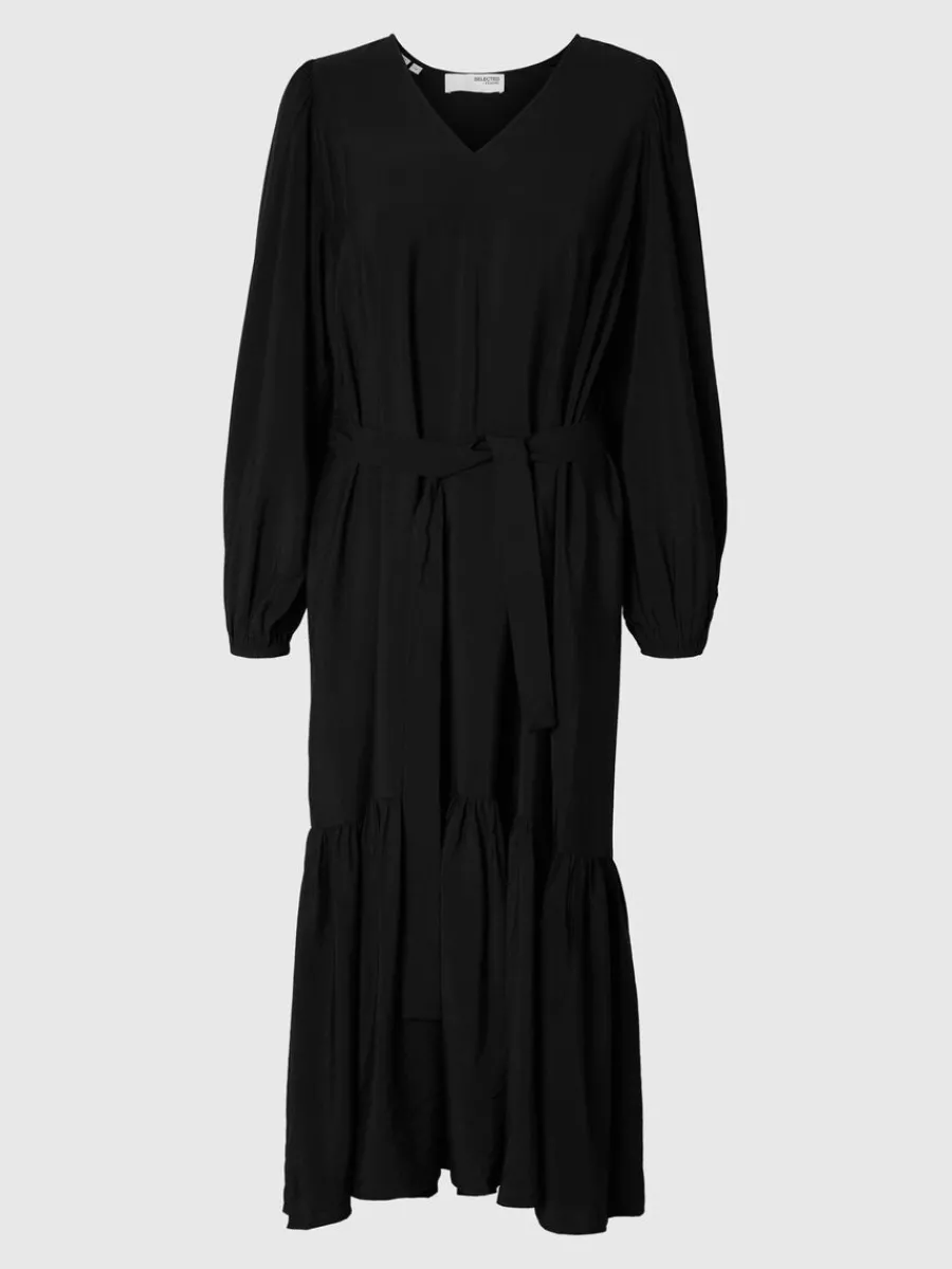 skrpfrsedd_maxiklnning_5.webp SELECTED SKÄRPFÖRSEDD MAXIKLÄNNING Black Clearance