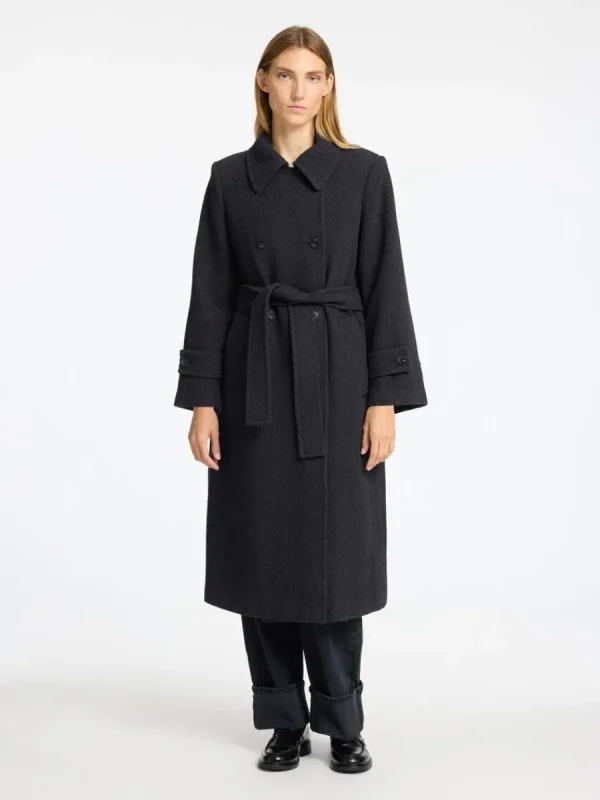 SELECTED SKÄRPFÖRSEDD TRENCHCOAT Grey Cheap