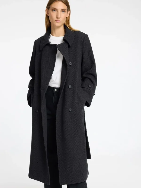 SELECTED SKÄRPFÖRSEDD TRENCHCOAT Grey Cheap