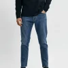 SELECTED 172 SLIM AVSMALNANDE JEANS Blue Hot