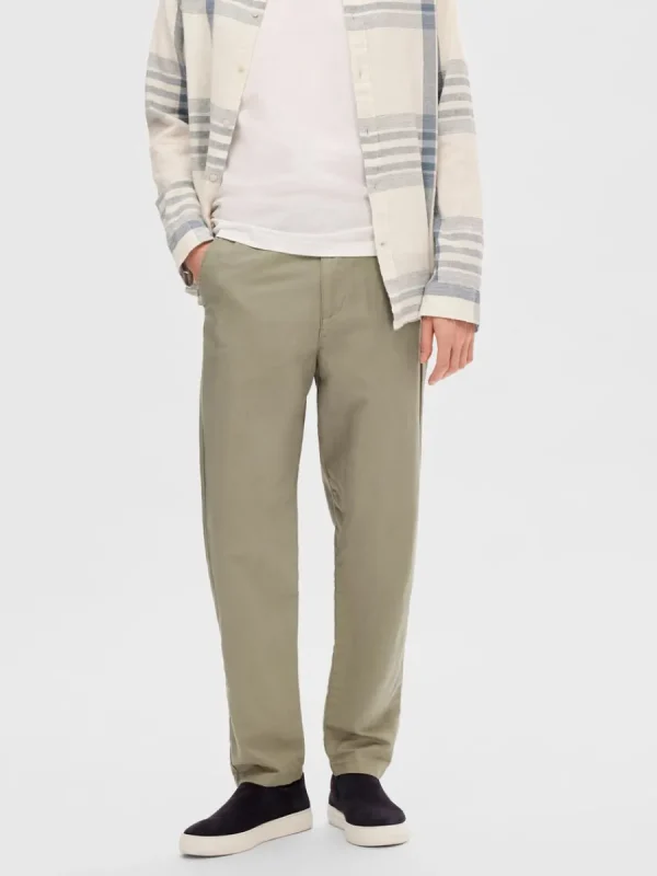 SELECTED 172 SLIM FIT AVSMALNANDE BYXOR Green Best