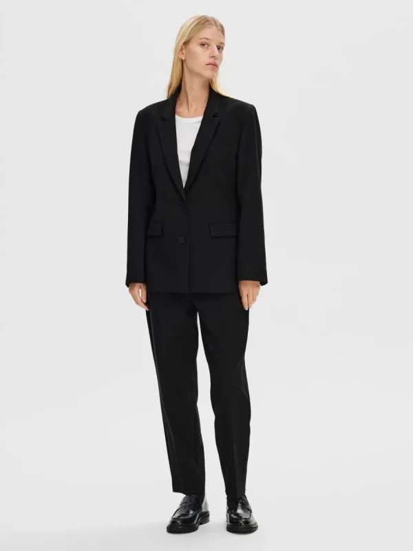 SELECTED SLIM FIT BESKURNA BYXOR Black Fashion