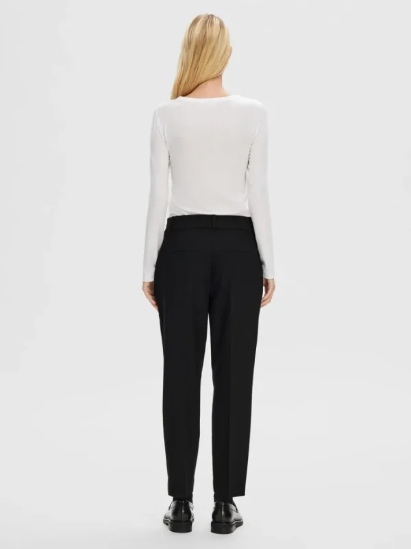 SELECTED SLIM FIT BESKURNA BYXOR Black Fashion