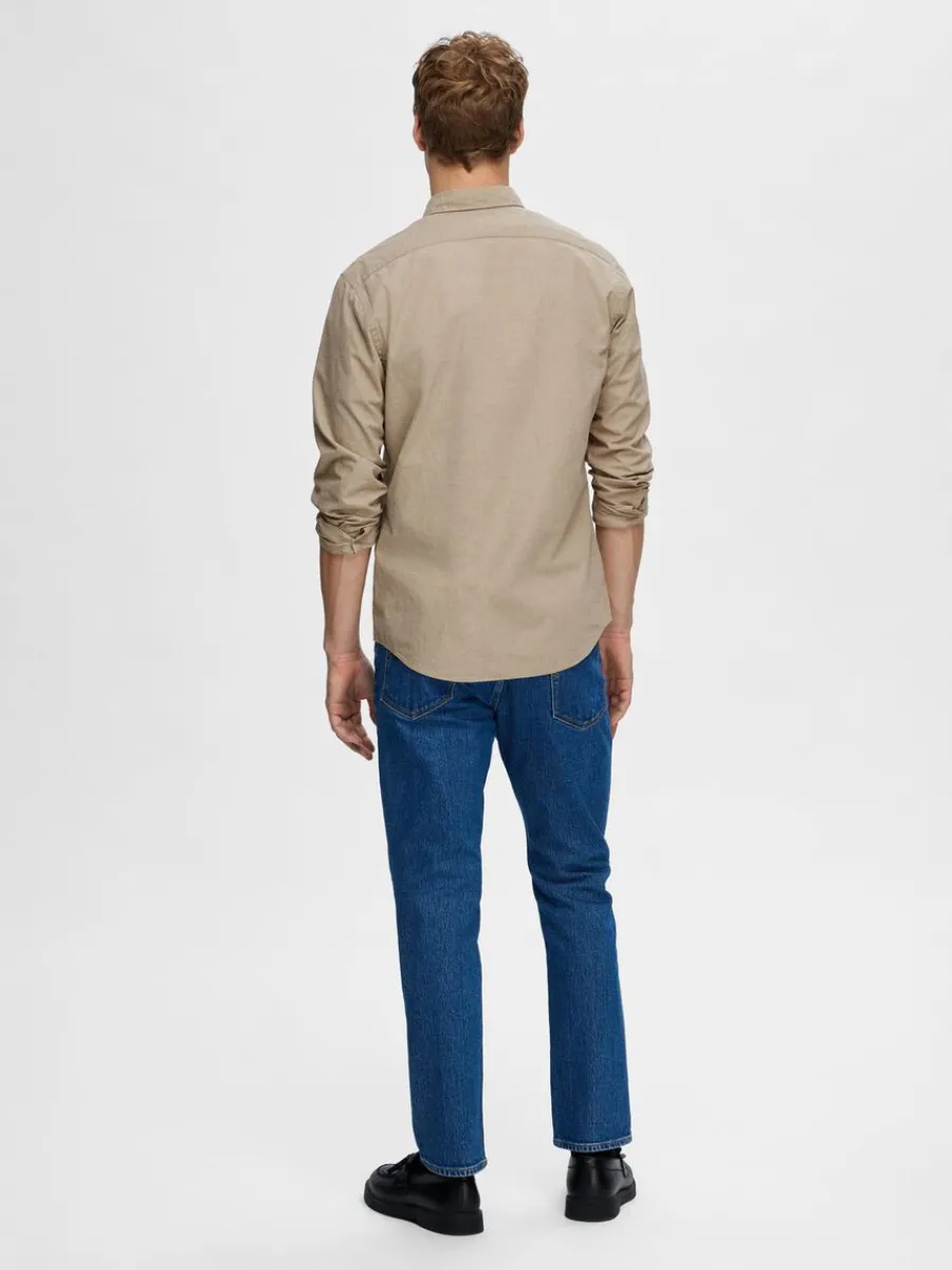 slim_fit_bomull_skjorta_1-3.webp SELECTED SLIM FIT BOMULL SKJORTA Brown Sale
