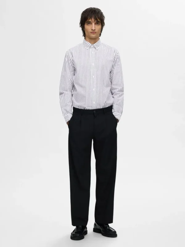 SELECTED SLIM FIT BOMULL SKJORTA White Online