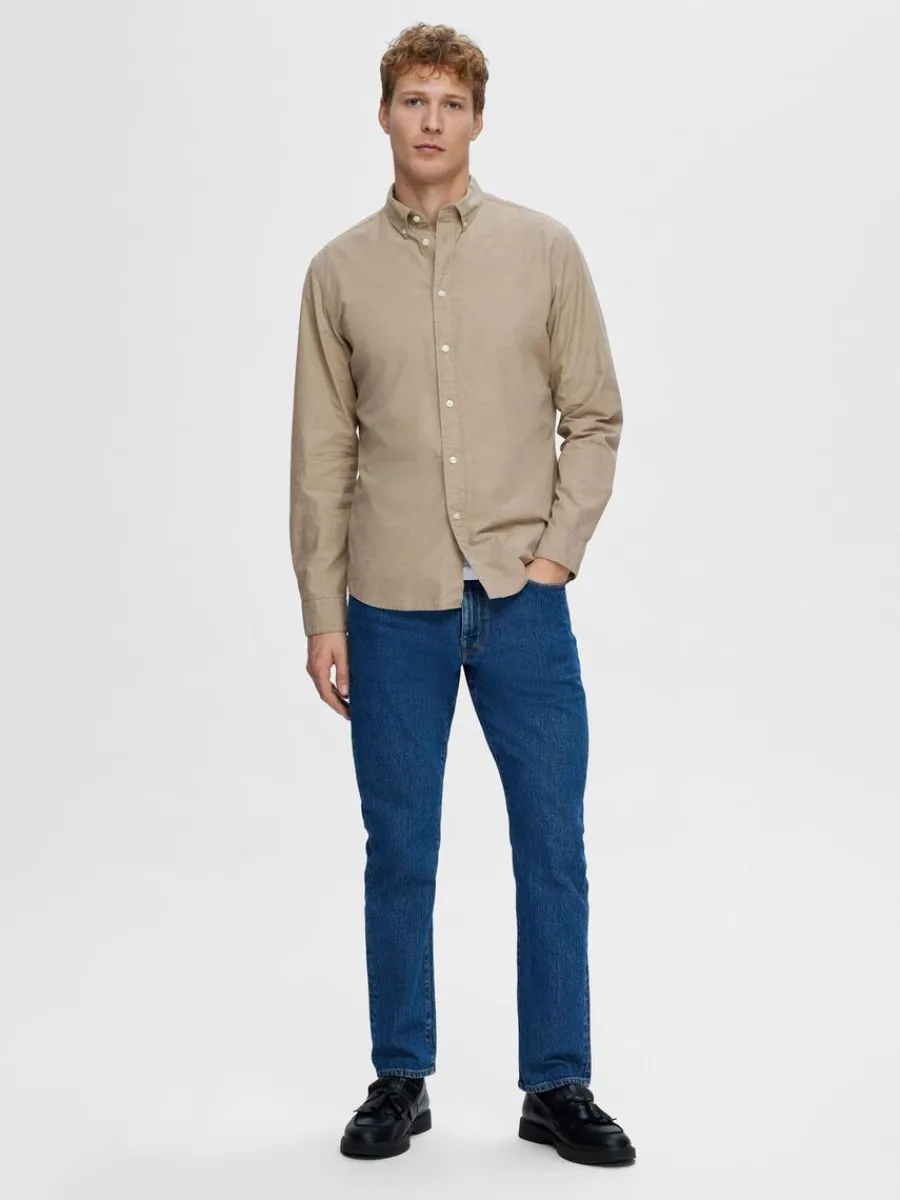 slim_fit_bomull_skjorta_2-3.webp SELECTED SLIM FIT BOMULL SKJORTA Brown Sale