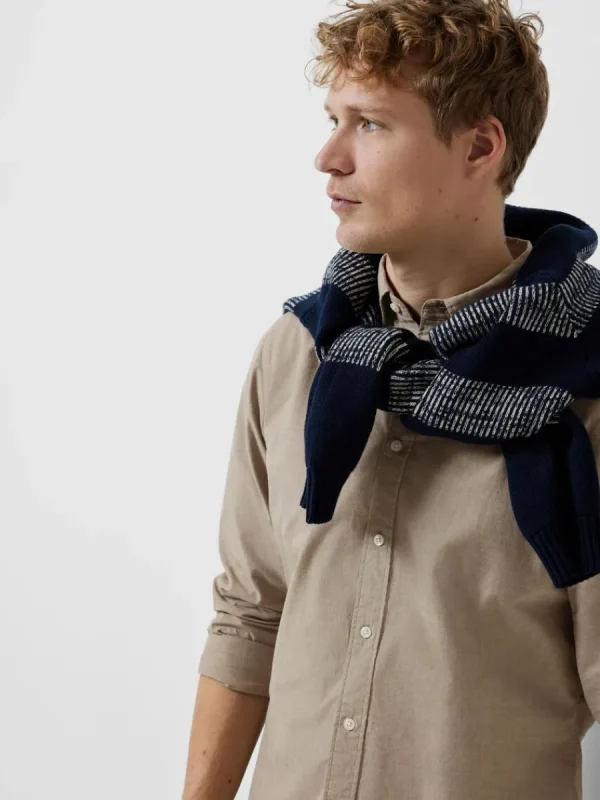 SELECTED SLIM FIT BOMULL SKJORTA Brown Sale