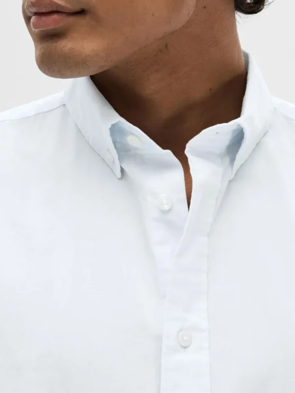 SELECTED SLIM FIT BOMULL SKJORTA Blue Discount