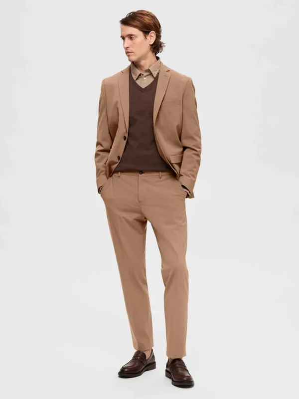 SELECTED 175 SLIM FIT BYXOR Brown Flash Sale