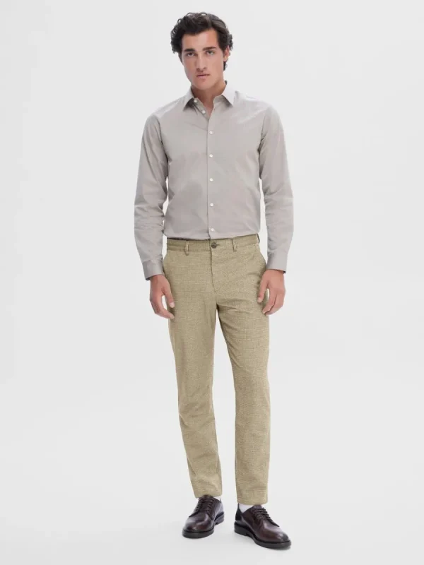 SELECTED 175 SLIM FIT BYXOR Beige Discount