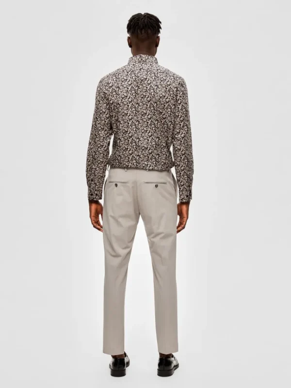 SELECTED 175 SLIM FIT BYXOR Beige Flash Sale
