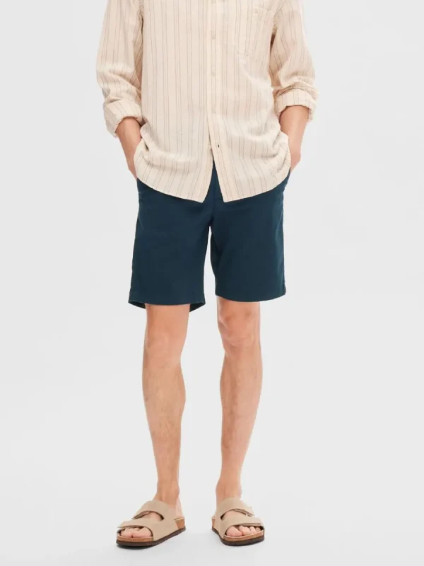 SELECTED SLIM FIT CHINOSHORTS Blue Best