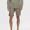 SELECTED SLIM FIT CHINOSHORTS Brown Hot