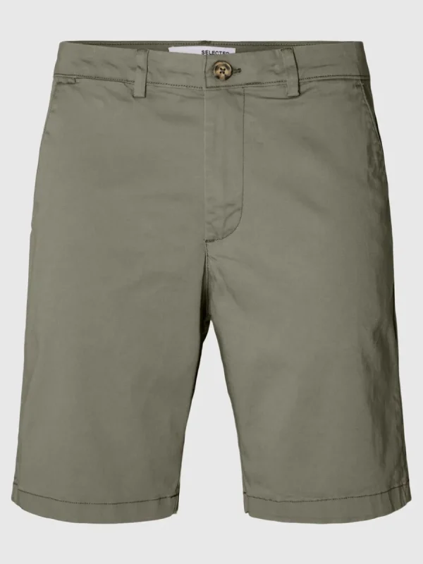 SELECTED SLIM FIT CHINOSHORTS Brown Hot