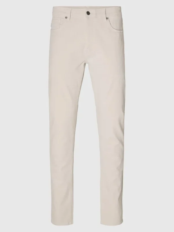 SELECTED 175 SLIM FIT CREAM JEANS Beige Shop