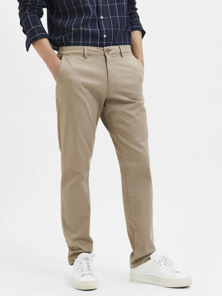 slim_fit_flex_chinos_0-6.webp SELECTED 175 SLIM FIT FLEX CHINOS Brown Cheap