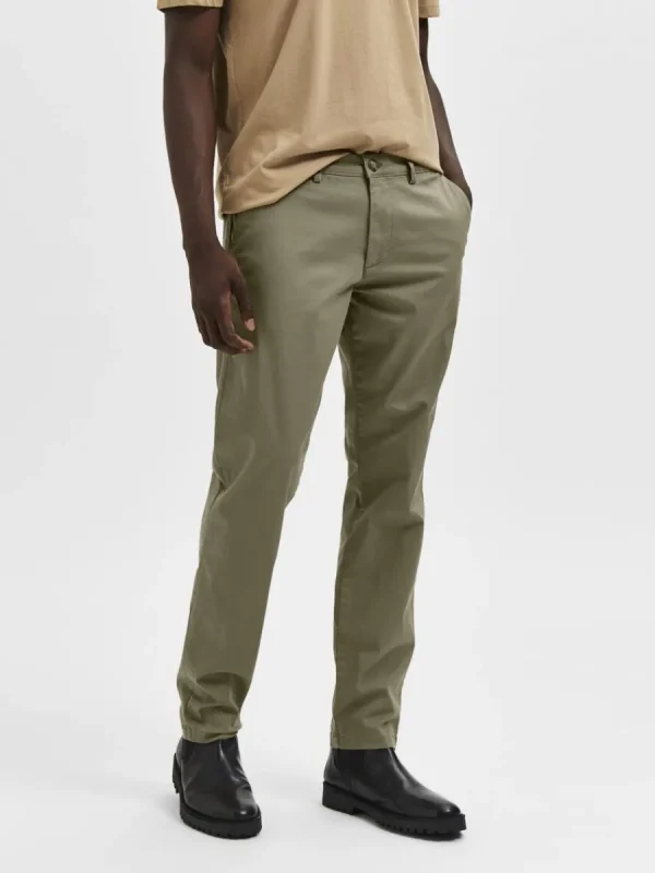 SELECTED 175 SLIM FIT FLEX CHINOS Brown Cheap