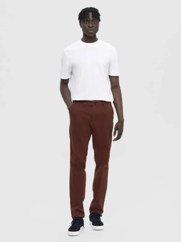 SELECTED 175 SLIM FIT FLEX CHINOS Brown New