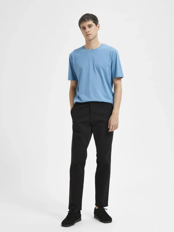 SELECTED 175 SLIM FIT FLEX CHINOS Black Clearance