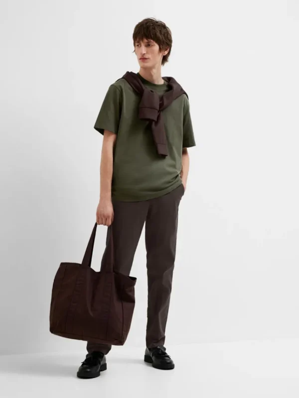SELECTED 175 SLIM FIT FLEX CHINOS Brown Best Sale