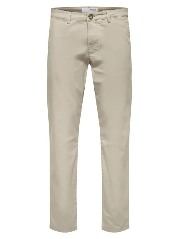 SELECTED 175 SLIM FIT FLEX CHINOS Beige New