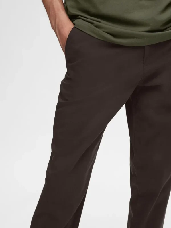 SELECTED 175 SLIM FIT FLEX CHINOS Brown Best Sale