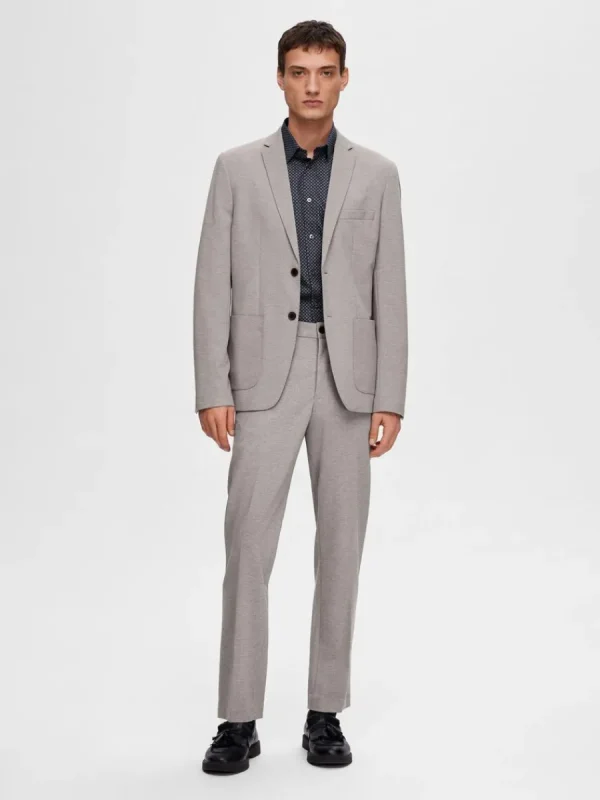 SELECTED SLIM FIT JERSEY KAVAJ Grey Hot