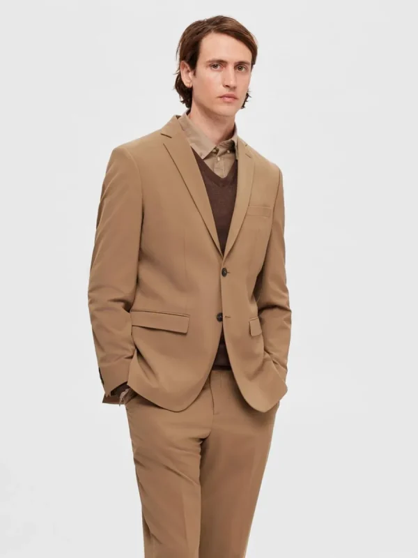 SELECTED SLIM FIT KAVAJ Brown Fashion
