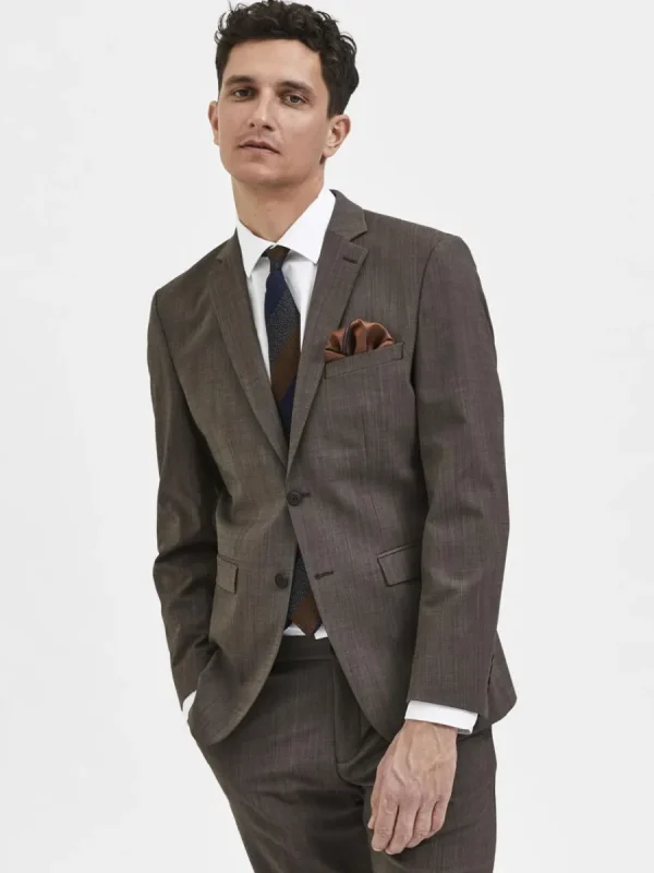 SELECTED SLIM FIT KAVAJ Brown Shop