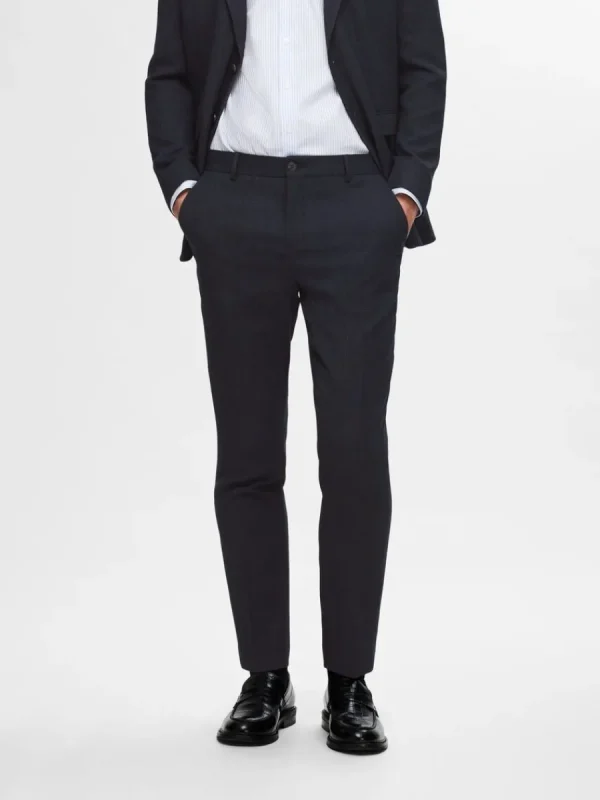 SELECTED SLIM FIT KOSTYMBYXOR Blue Online