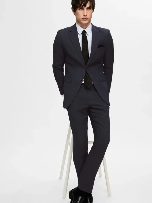 SELECTED SLIM FIT KOSTYMBYXOR Blue Online