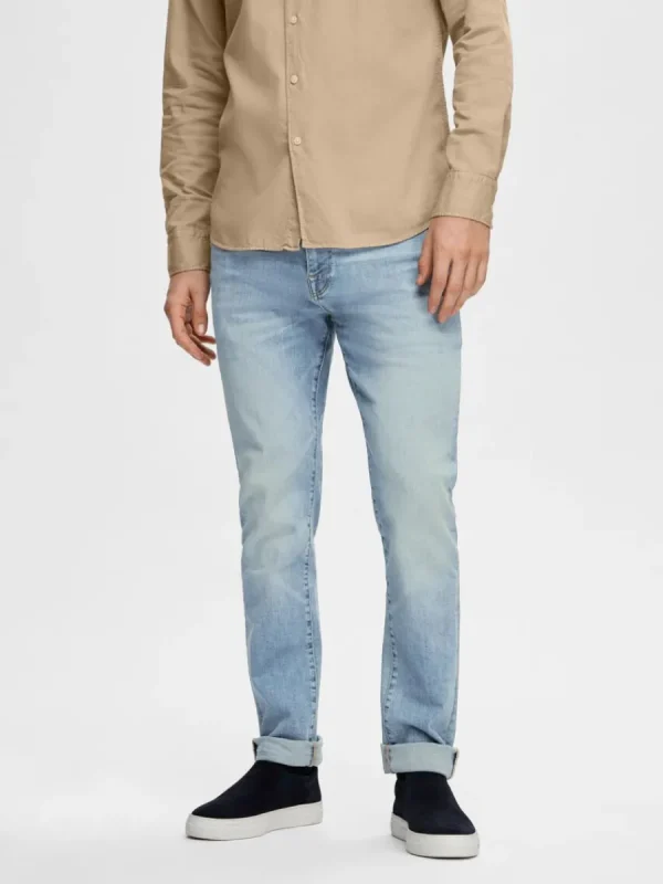 SELECTED 175 SLIM FIT LJUS TVÄTT JEANS Blue Online