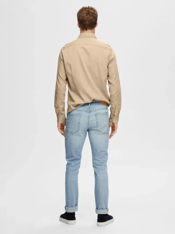 SELECTED 175 SLIM FIT LJUS TVÄTT JEANS Blue Online