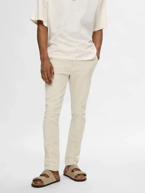 SELECTED 175 SLIM FIT MANCHESTERBYXOR Beige Outlet
