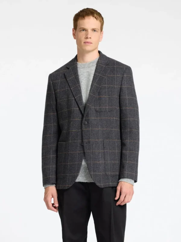 SELECTED SLIM FIT RUTIG KAVAJ Grey Hot