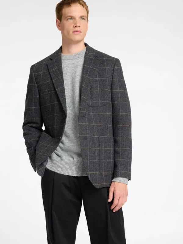 SELECTED SLIM FIT RUTIG KAVAJ Grey Hot
