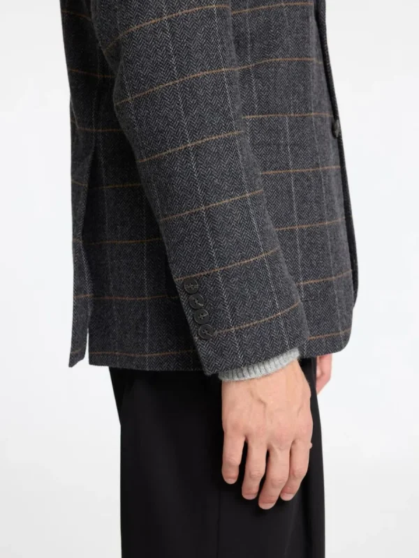 SELECTED SLIM FIT RUTIG KAVAJ Grey Hot