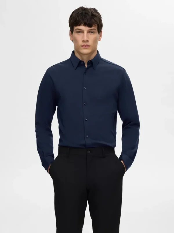 SELECTED SLIM FIT SKJORTA Blue Flash Sale