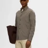 SELECTED SLIM FIT SKJORTA Brown Discount