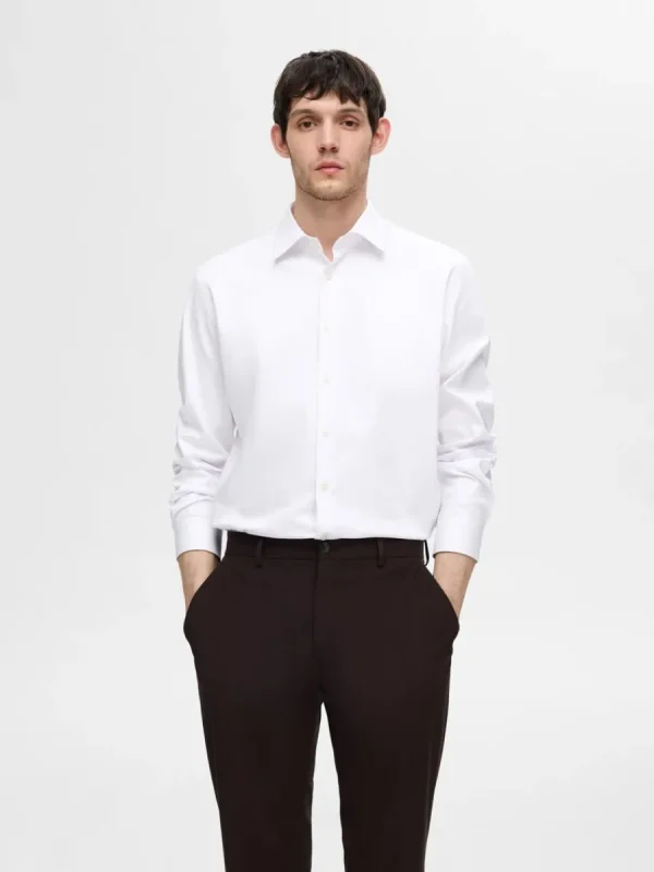 SELECTED SLIM FIT SKJORTA White Cheap