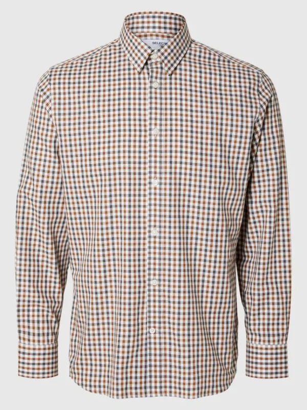 SELECTED SLIM FIT SKJORTA Brown Online