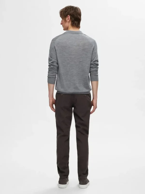 SELECTED 175 SLIM FIT STRUKTURERAD CHINOS Brown Store