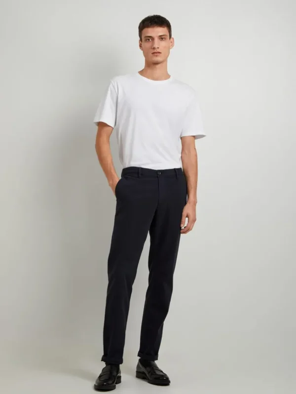 SELECTED 175 SLIM FIT STRUKTURERAD CHINOS Blue Outlet