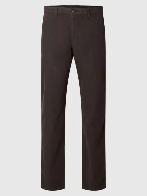 SELECTED 175 SLIM FIT STRUKTURERAD CHINOS Brown Store